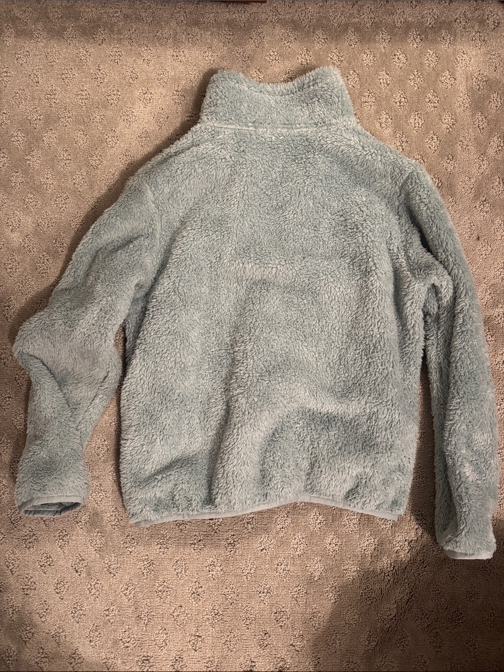 Patagonia Light Blue Plush Quarter-Zip Sherpa Pullover - Picture 2 of 3